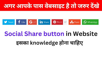 How To Add Social Sharing Buttons To Your Site using HTML,CSS, & Javascript | Share Button in HTML
