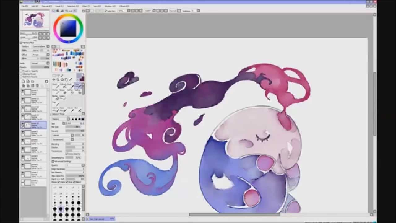 Musharna Digital Watercolors Painting Process - Youtube