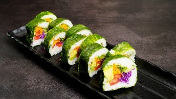 Can We Make Sushi Without Seaweed? Absolutely! Vegan Sushi Roll – Land-Based Ingredients Only