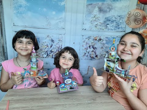 3დ ფაზლი.ჰელო კიტის,ბარბების და სმუფიკების სახლები. ako and princesses აკო და პრინცესები