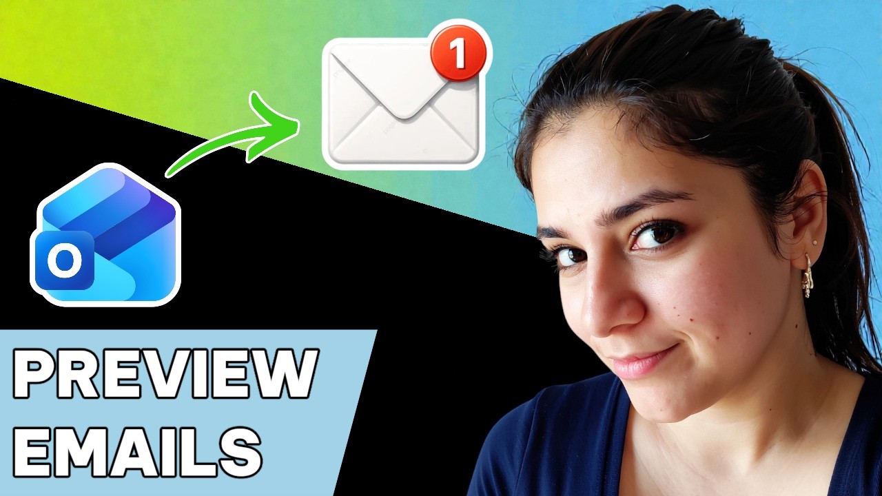 Windows New Email Preview Example How to preview emails in Microsoft Outlook - YouTube