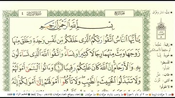 فارس عباد سورة النساء كاملة ومكتوبة مع احكام التجويد ومعاني الكلمات