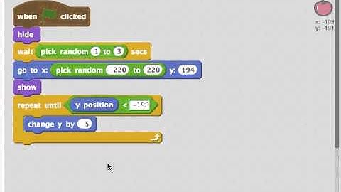 Having a Sprite Fall From the Top of the Screen: Programming in Scratch 2.0