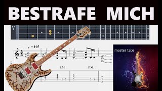 BESTRAFE MICH |#rammstein#| Guitar Tab | #Mastertabs#BestFreeYoutubeMusic# #rock #metalrock