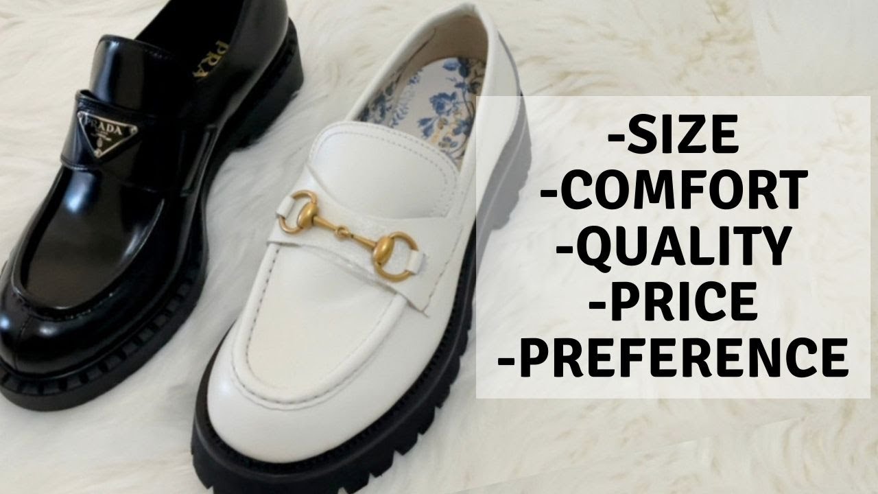 PRADA vs GUCCI CHUNKY LOAFERS - Full Comparison | Laine's Reviews - YouTube