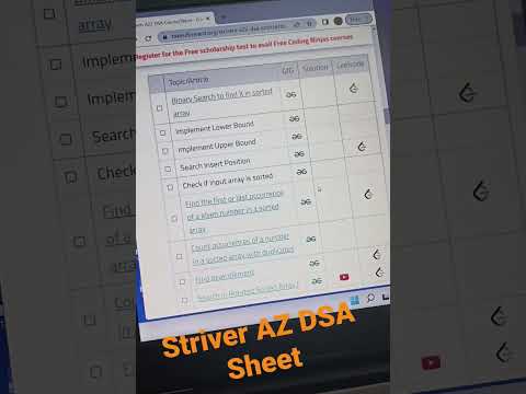Striver A-Z DSA Sheet - YouTube
