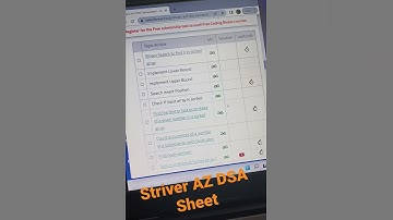 Striver A-Z DSA Sheet
