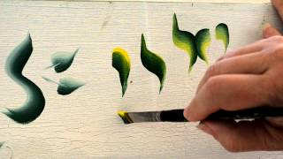 Basic strokes in decorative painting