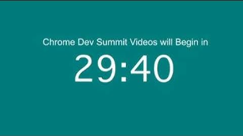 All Chrome Dev Summit Videos al in one