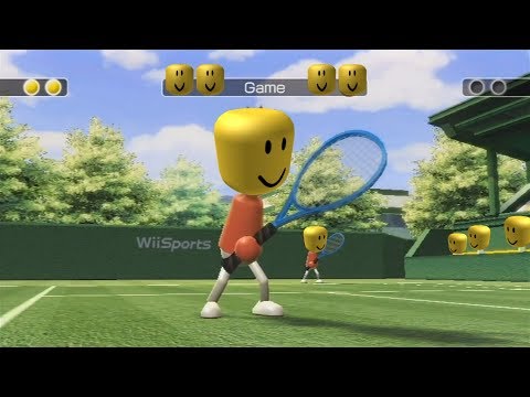 Wii Sports Tennis But Everytime The Ball Is Hit It Plays The Roblox Death Sound Youtube - wii sports oof roblox id