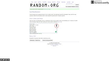 RANDOM.ORG - List Randomizer