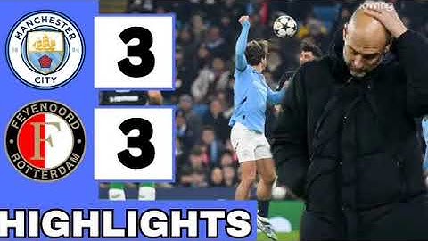 Incredible Comeback! Man City 3-3 Feyenoord | Champions League Highlights"