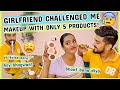 I Did My GIRLFRIEND’S Makeup With Only 5 Products!! 😰 She Challenged Me! *Hilarious* 🤣