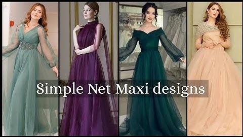 Simple net maxi designs | Long net frocks designs #maxi #longfrock