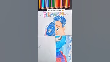 one drawing but 4 different styles ✨ Wade ripple ✨ from elemental ✨ part-3 ✨#shorts