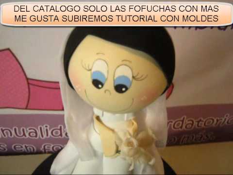 novia fofucha en foami goma eva vestido blanco matrimonio