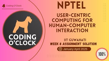 User-centric Computing For Human-Computer Interaction Week 8 Assignment Solution January  April 2025