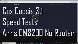 Cox Communications Gigablast Docsis 3.1 Speed Test (Arris CM8200) 1 Gigabit Coax