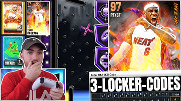 3 NEW *FREE* LOCKER CODES + GALAXY OPAL LEBRON JAMES GAMEPLAY! (NBA 2K21 MyTEAM)
