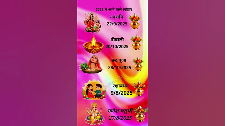 2025 के आगे आने वाले सभी त्यौहार || 2025 Festival Name and Date || All Festivals Date #shorts