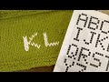 How to write Alphabet , Letters , Name on knitting | Duplicate Stitch | Writting K &amp; L on knitting