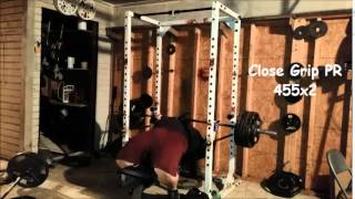Close Grip Bench Press PR: 455x2