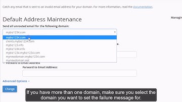 How To Set a Return to Sender Failure Message for Unrouted Emails in CPanel