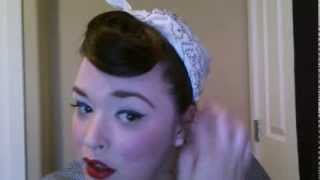 Retro PinUp 'Suicide Roll' Hair Tutorial by Bianca Bombshell