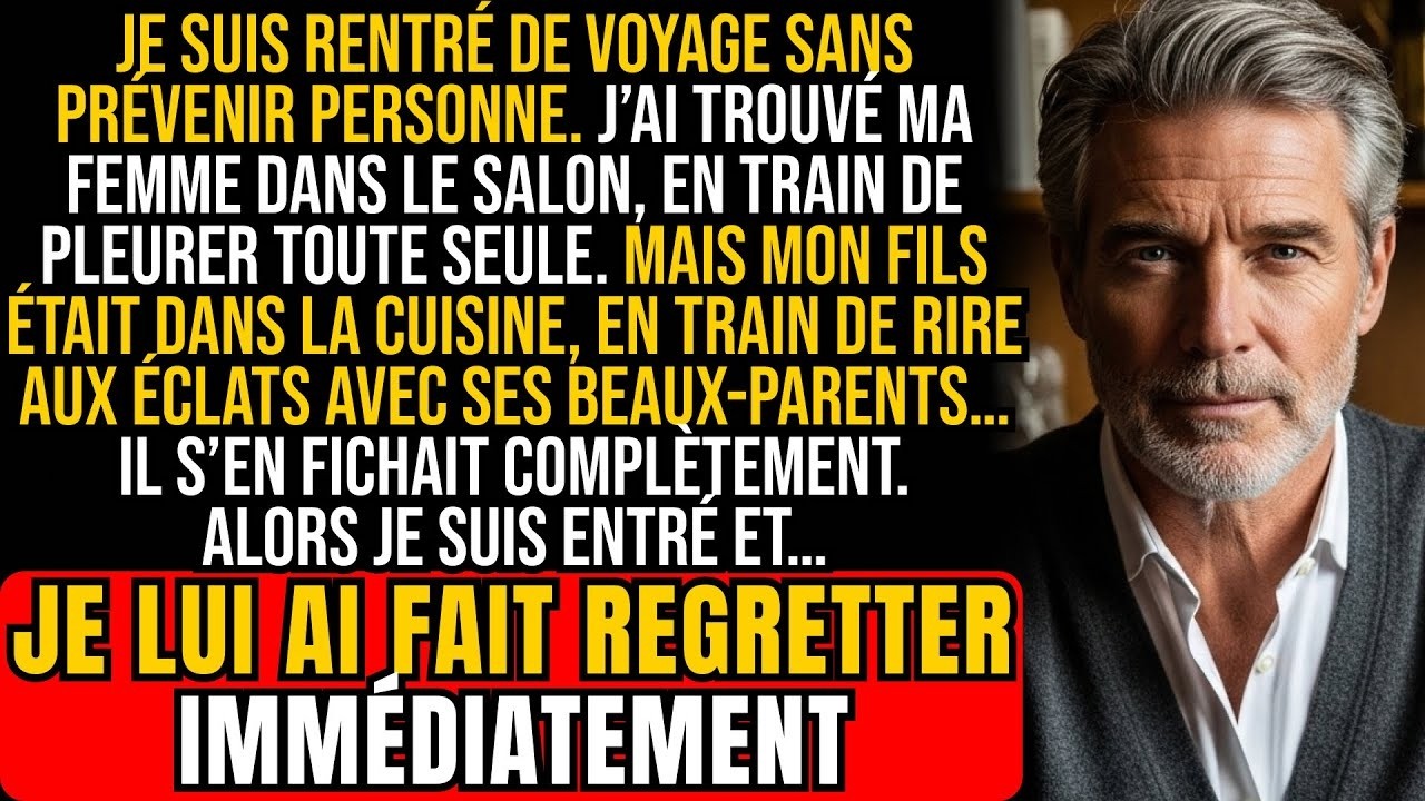 Je suis rentré plus tôt et j’ai trouvé ma femme en pleurs, tandis que mon fils riait…