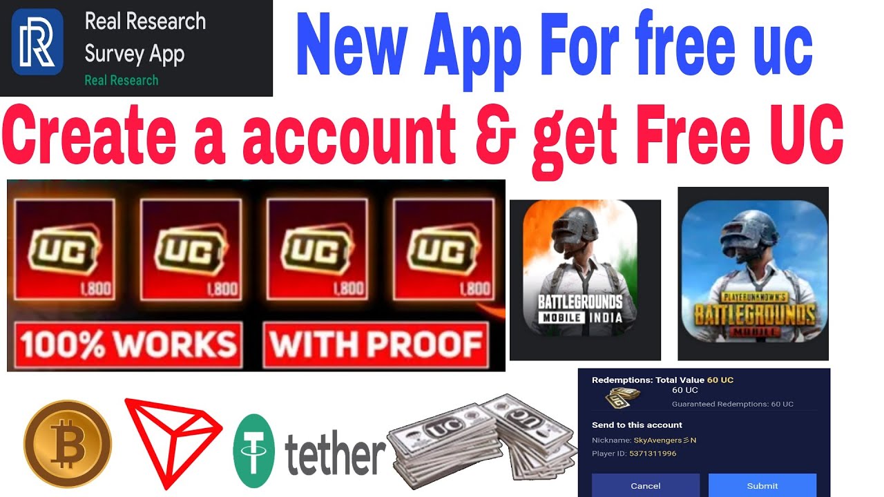 How To Create Realresearch Account & Earn Tnc Token.Free Uc app.নতুন এপ থেকে ফ্রী তে রয়েলপাস নিন।