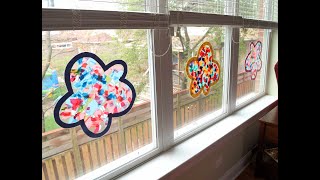 How to Make Tissue Paper Stained Glass Flowers