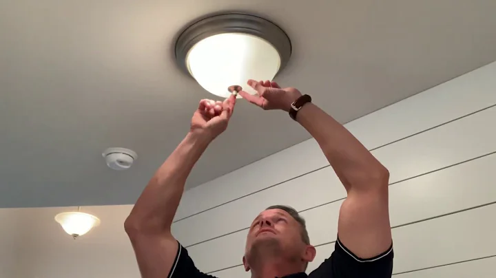 How to change the light bulb in a flush mount fixture.