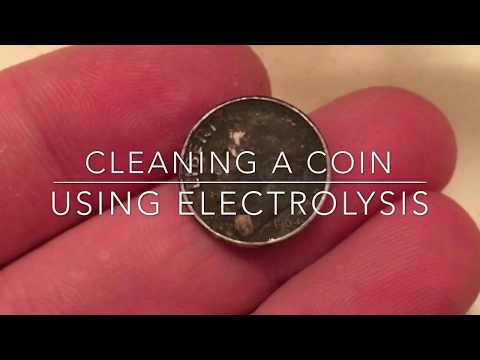 How to clean a coin using electrolysis