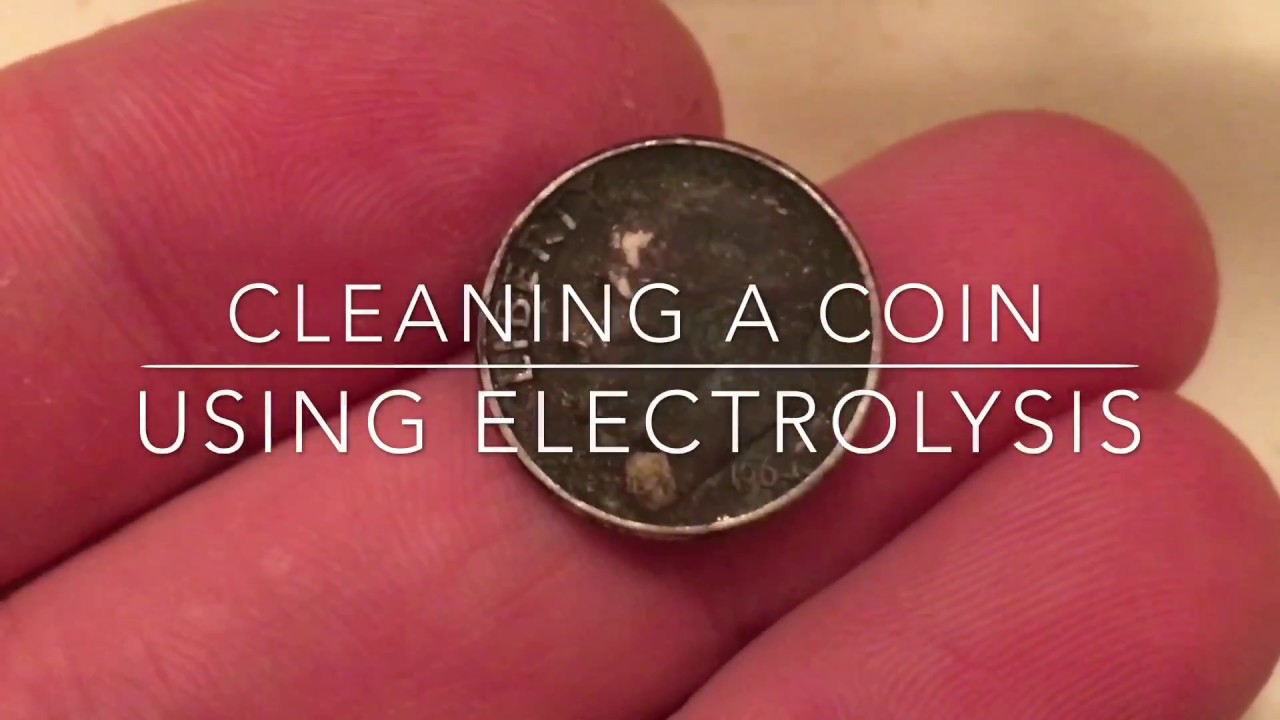 How to clean a coin using electrolysis YouTube