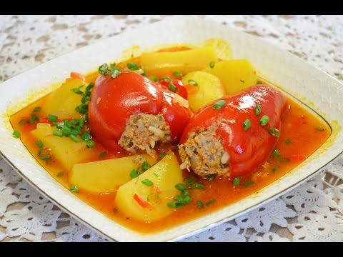 Видео рецепт Фарш с болгарским перцем