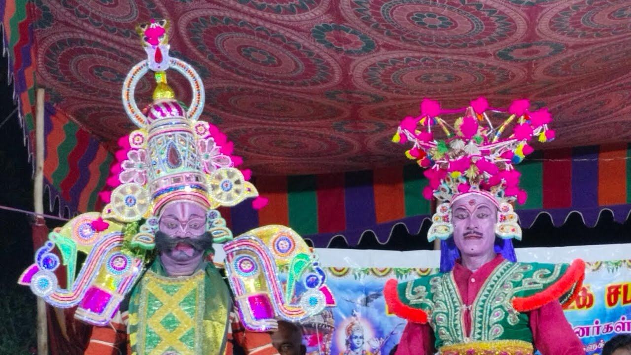 🦁Karnan mass entry/karnan with Duryodhana/lord karnan/karnan saves Duryodhana/anbu therukoothu