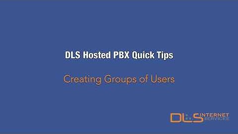 How to create groups of users in DLS Hosted PBX