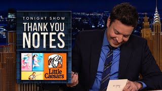 Thank You Notes: Back-to-School Ads, Little Caesar's Crazy Calzony | The Tonight Show