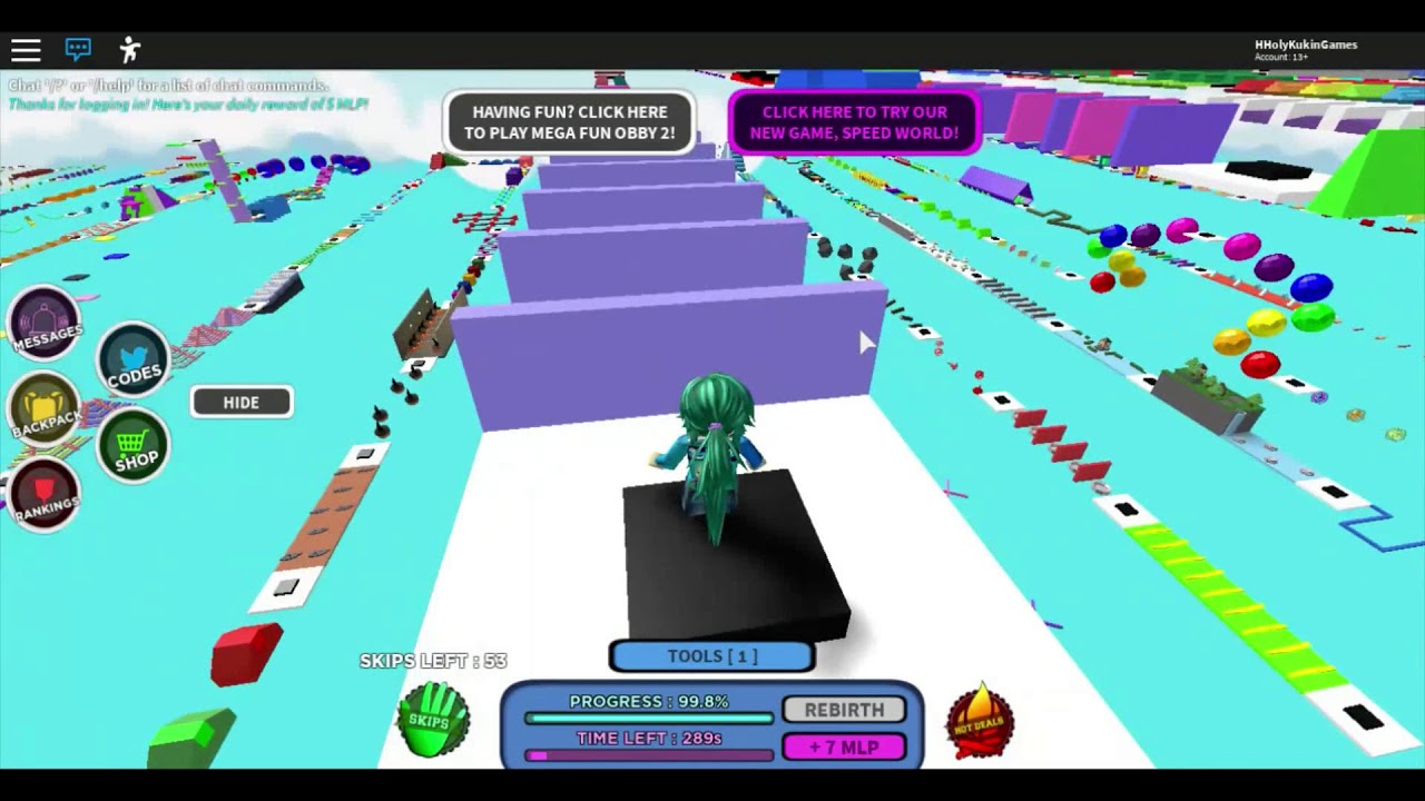 Mega Fun Obby Stages 2105 To 2110 Plus Code Youtube - halloween obby original mega fun obby roblox