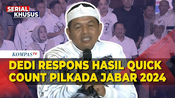 [FULL] Cagub Dedi Mulyadi Respons Hasil Quick Count Pilkada Jabar 2024 | SERIAL PILKADA
