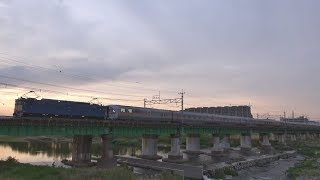 JR東日本　EF64-37牽引　カシオペア紀行 長野行き　多摩川橋梁通過