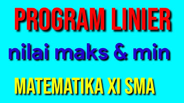 Matematika XI SMA// PROGRAM LINEAR - Menentukan Nilai Maksimum dan Minimum