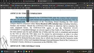 Contracts & Specifications - Part II (Construction Methods & Project Management)