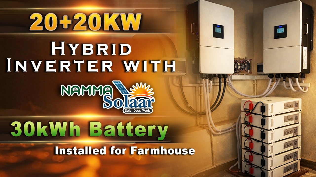 ☀️ 20+20KW Hybrid Inverter with 30kWh Battery Installed for Farmhouse
