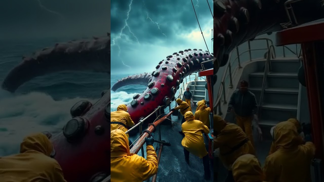 Kraken Tentacle Slamming Onto the Deck 