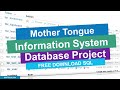 Mother Tongue Information System Database Project
