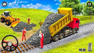 Real Road Construction Simulator Game 2022 - Bucket Excavator Games - Android Gameplay screenshot 2