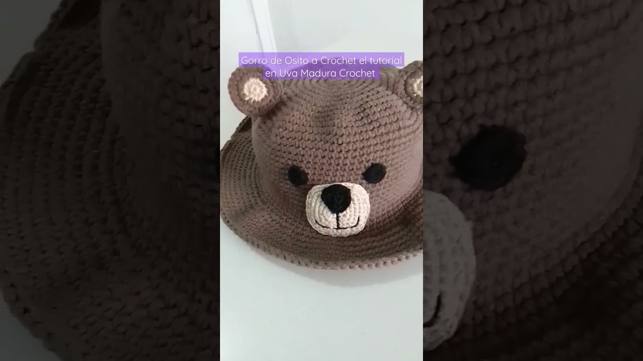 🍇 Gorro de Osito tejido a Crochet