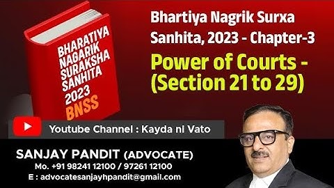Bhartiya Nagrik Suraksha Sanhita 2023 | Chapter 3 – Power of Court Explained#bnss2023 #lawstudies 