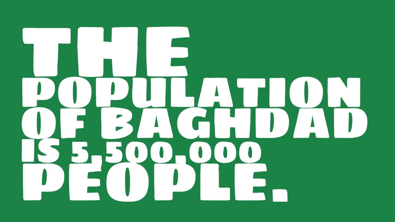 What is the population density of Baghdad? YouTube